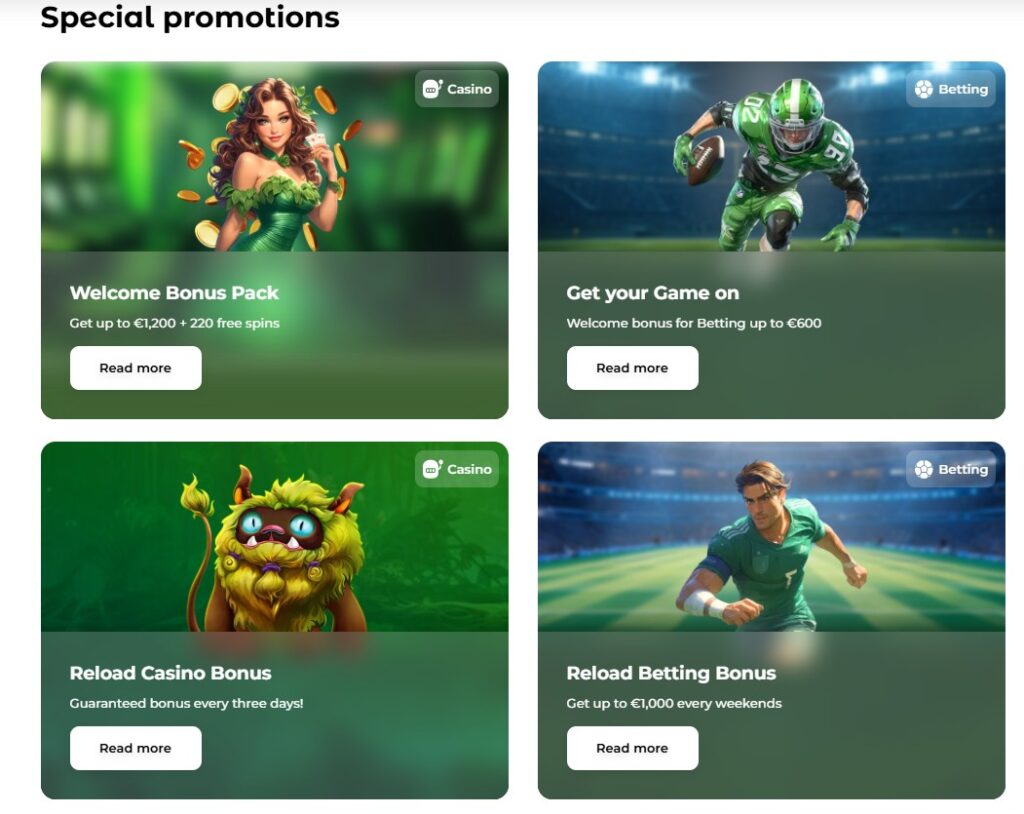 Bonus System and Promotional Offers Verde